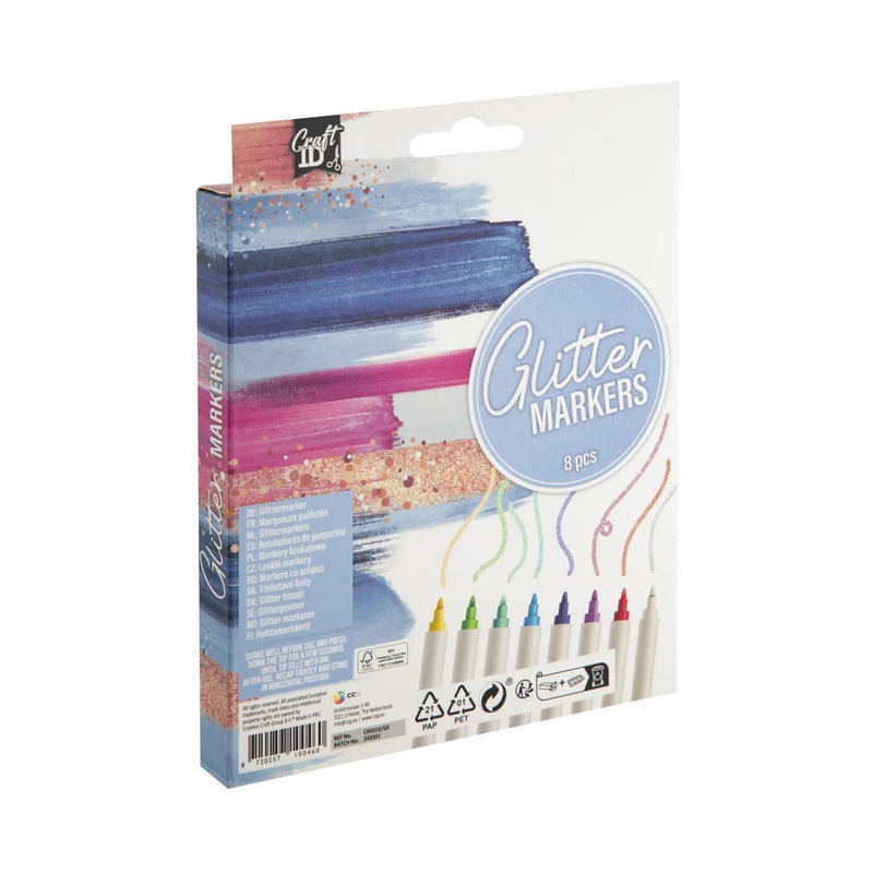 Load image into Gallery viewer, Craft sensations glitter markers - 8st.
