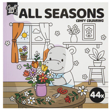 Craft id kleurboek cute comfy 20x20cm, 4ass