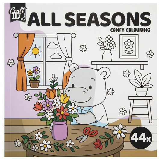 Craft id kleurboek cute comfy 20x20cm, 4ass