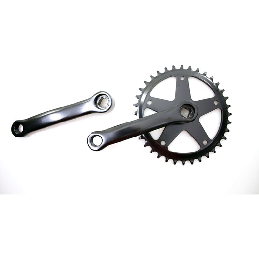 Kgs crankstel 36t 127 mm zwart