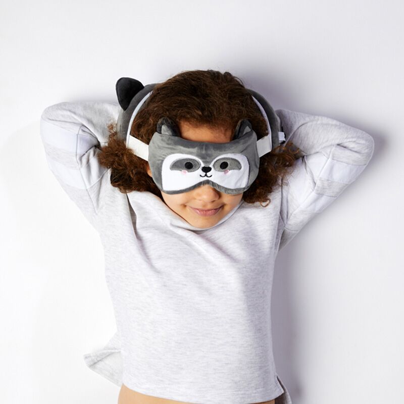 Load image into Gallery viewer, Ty relaxeazzz pluche wasbeer rond reiskussen slaapmasker
