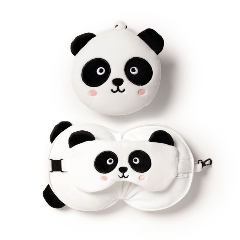 Load image into Gallery viewer, Ty relaxeazzz panda rond reiskussen slaapmasker

