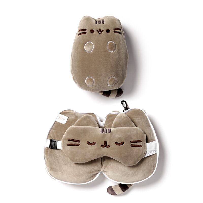 Load image into Gallery viewer, Union pusheen kat rond reiskussen slaapmasker
