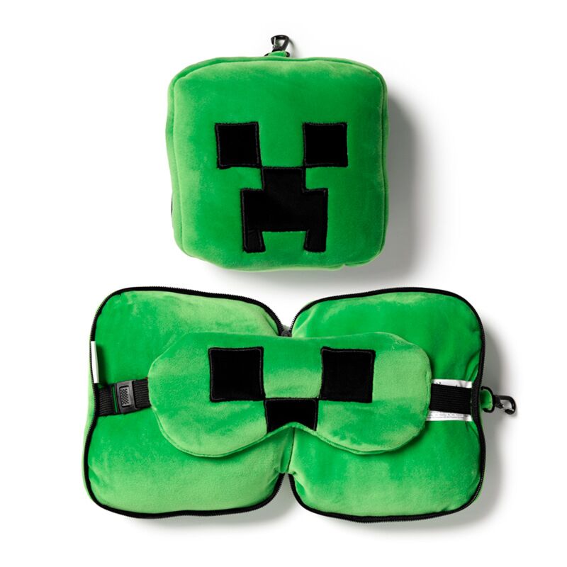 Load image into Gallery viewer, Union relaxeazzz minecraft creeper rond reiskussen slaapmasker
