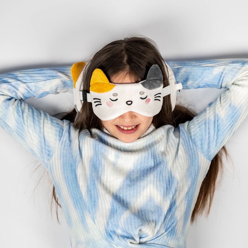 Load image into Gallery viewer, Ty relaxeazzz adoramals lola de kat rond reiskussen slaapmasker
