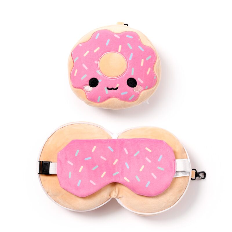Load image into Gallery viewer, Ty relaxeazzz adorasnacks donut rond reiskussen slaapmasker
