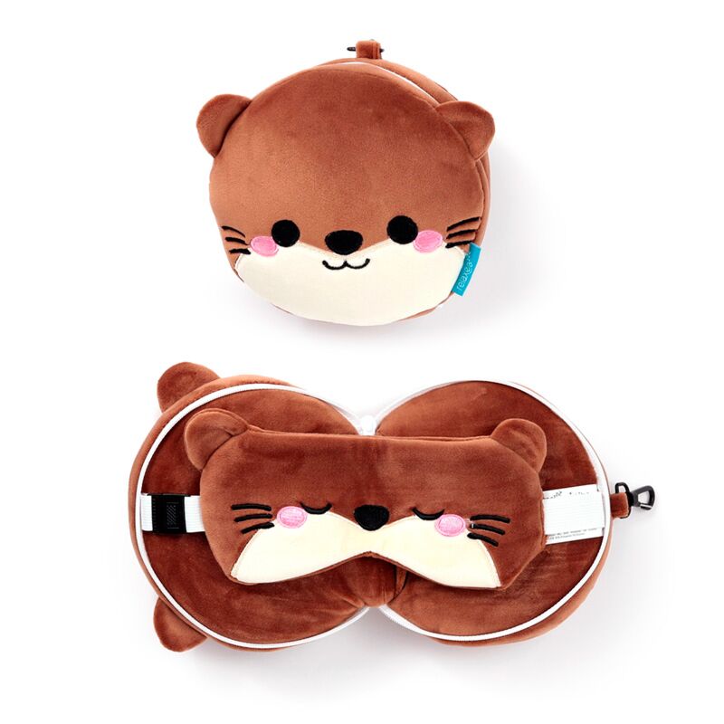 Load image into Gallery viewer, Ty relaxeazzz adoramals henry de otter rond reiskussen slaapmasker
