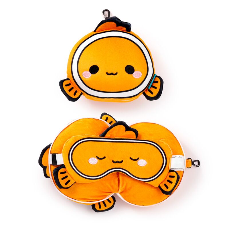 Load image into Gallery viewer, Ty relaxeazzz adoramals finley de clownsvis rond reiskussen slaapmasker
