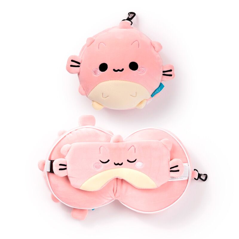 Load image into Gallery viewer, Ty relaxeazzz adoramals puff de kogelvis rond reiskussen slaapmasker
