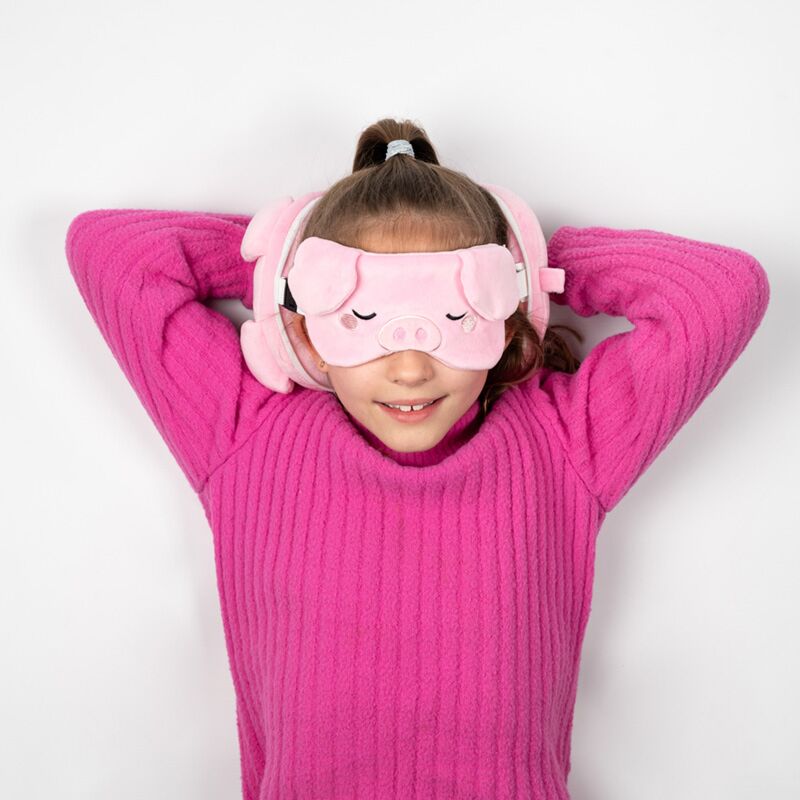Load image into Gallery viewer, Ty relaxeazzz adoramals oliver het varken rond reiskussen slaapmasker
