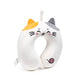 Relaxeazzz lola de kat adoramals pluche memory foam nekkussen