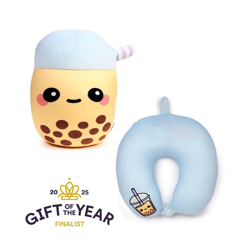 Load image into Gallery viewer, Swapseazzz foodiemals boba de bubble tea 2-in-1 pluche reiskussen
