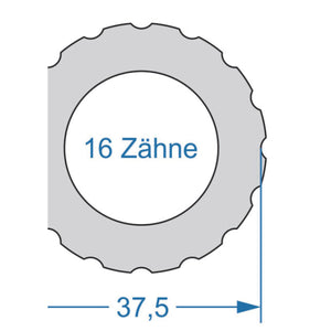 Cycplus cyclus gereedschap power.tool 1-zijdig t16 37.5