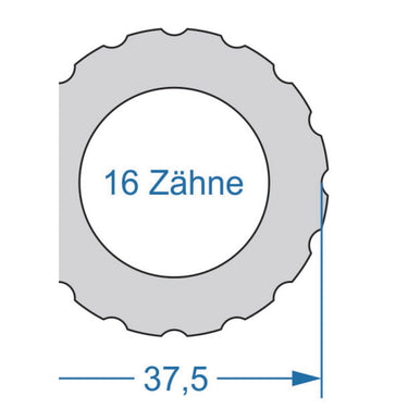 Cycplus cyclus gereedschap power.tool 1-zijdig t16 37.5