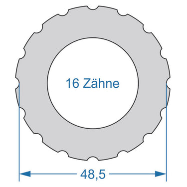 Cycplus cyclus gereedschap power.tool 1-zijdig t16 48.5