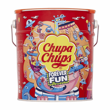 Chupa chups the best of tin - snoep - o.a. cola, aardbei, appel aardbeiroomsmaak - 1x150stuks