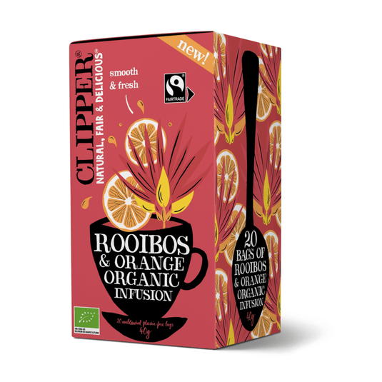 Clipper rooibos orange bio (4x 20 stuks)