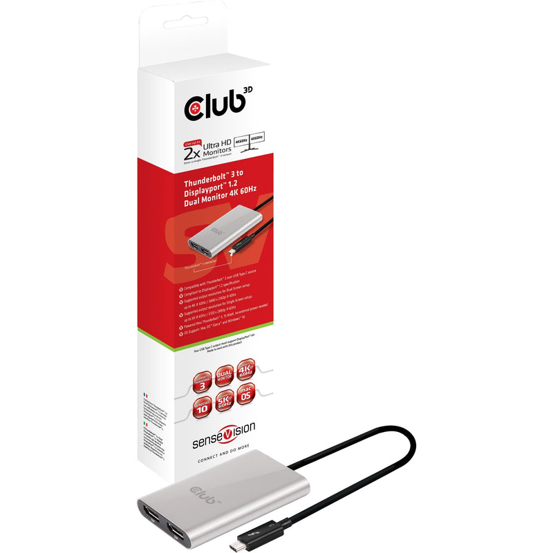 Load image into Gallery viewer, Club 3D Thunderbolt 3 naar Displayport 1.2 adapter
