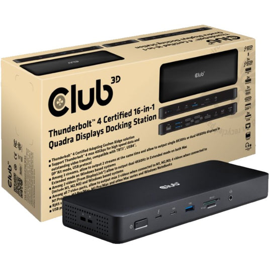 Club 3d thunderbolt 4, 16-in-1 quadra displays dockstation dockingstation