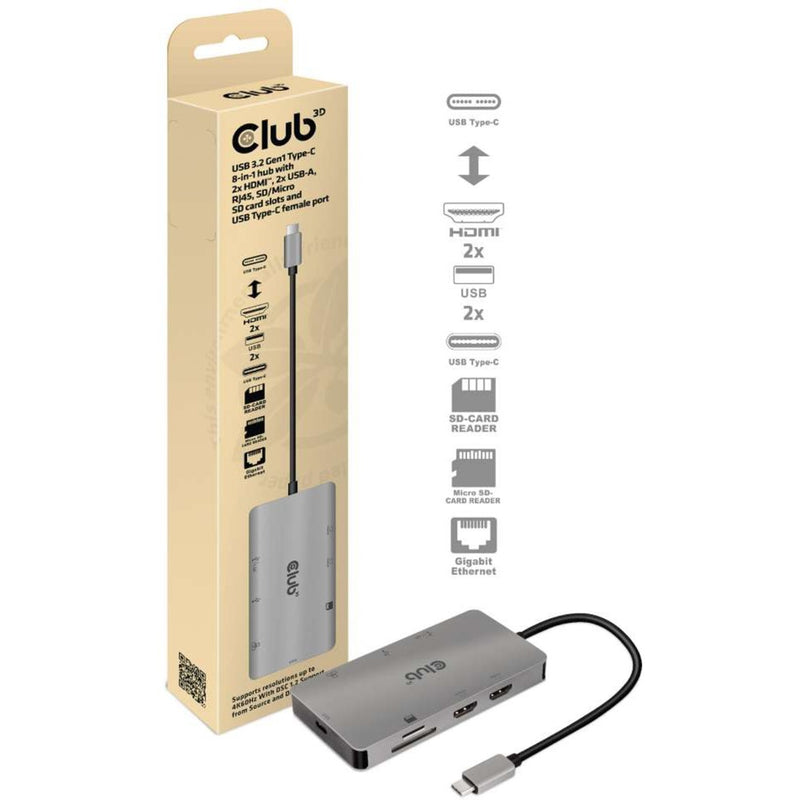 Load image into Gallery viewer, Club 3D USB 3.2 Gen1 Type-C 8-in-1 hub
