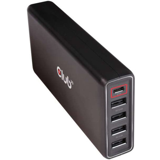 Club 3D USB Type A and C Charger, 5 ports up to 111W