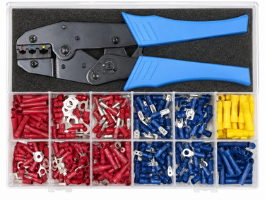 Tirex kabelschoenassortiment geïsoleerd 360-delig met tang