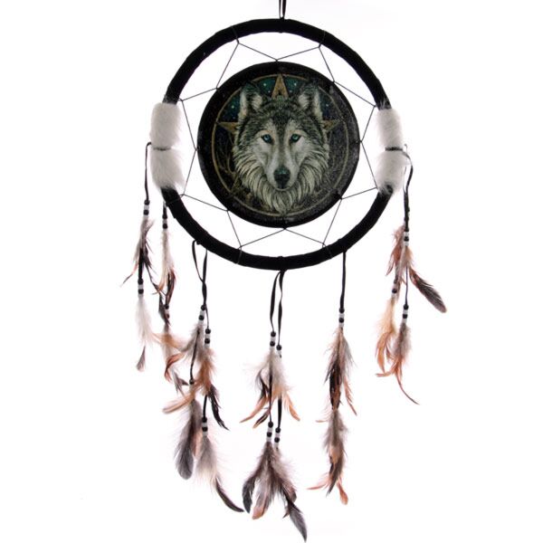 Load image into Gallery viewer, Lisa parker dromenvanger - wolf hoofd 33cm

