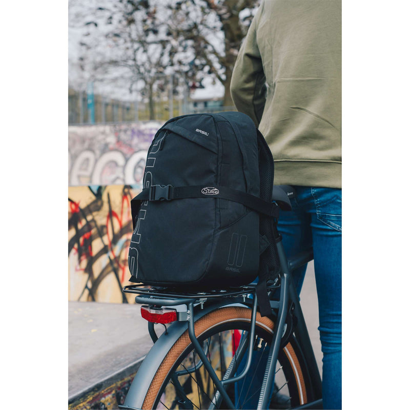 Load image into Gallery viewer, Steco monkey-mee bagagedragerverbreder met spanband zwart
