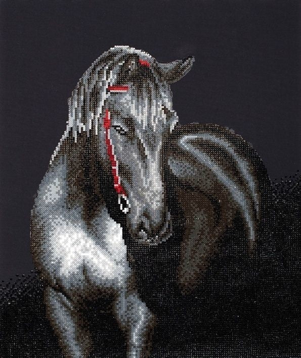 Load image into Gallery viewer, Midnight stallion diamond dotz: 53x42 cm (dd10.012)
