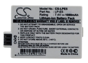 Blu-basic digitale camera accu 7.4v 1080mah li-ion voor canon