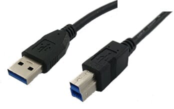 Usb3.0 a naar usb3.0 b kabel 2 meter - zwart