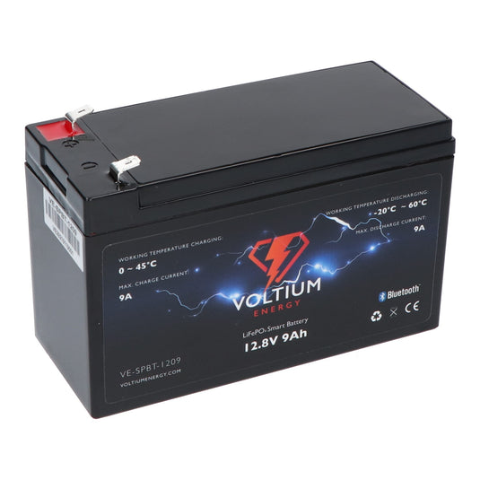 Voltium energy lifepo4 accu 12,8v - 9ah bluetooth