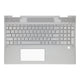 Ty hp laptop toetsenbord qwer us + top cover - zilver