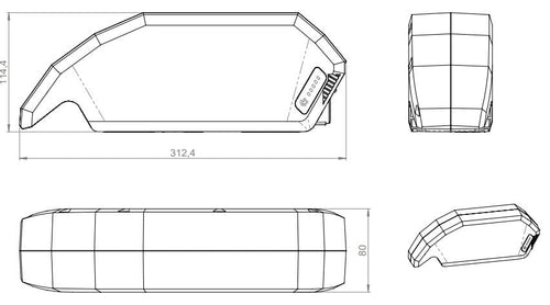 Bosch powerpack 720wh frame e-bike vision