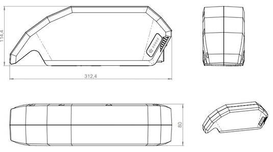 Bosch powerpack 720wh frame e-bike vision