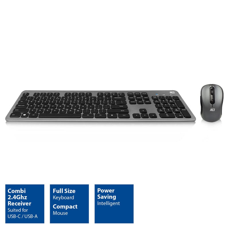 Load image into Gallery viewer, Act draadloze set met toetsenbord en muis (qwerty us layout)
