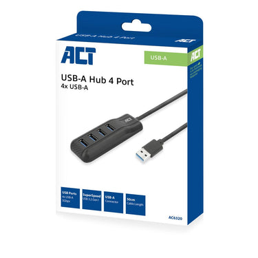 Usb-hub act ac6320 zwart