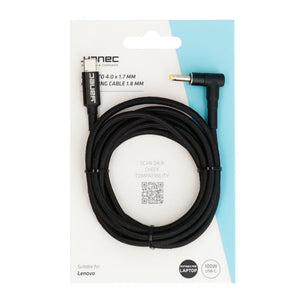 Yanec usb-c naar 4.0 x 1.7 mm laadkabel 1.8m