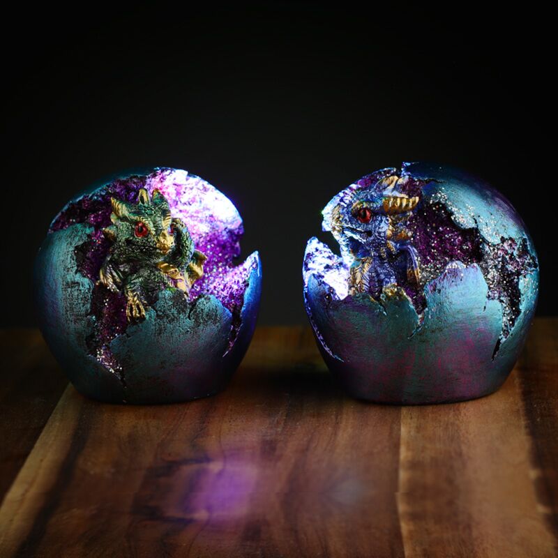 Load image into Gallery viewer, Baby draak led geode uitkomend drakenei

