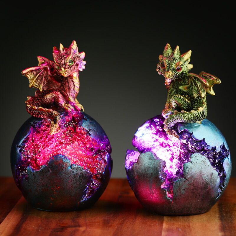 Load image into Gallery viewer, Baby draak led geode drakenei
