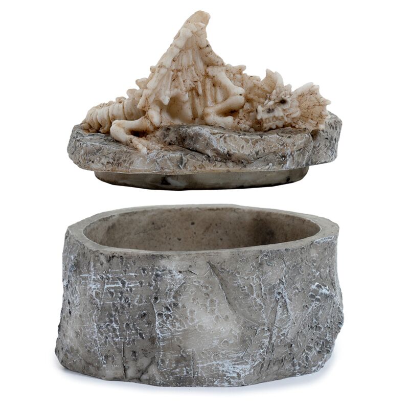 Load image into Gallery viewer, Shadows of darkness slapende botten drakenskelet bewaardoosje

