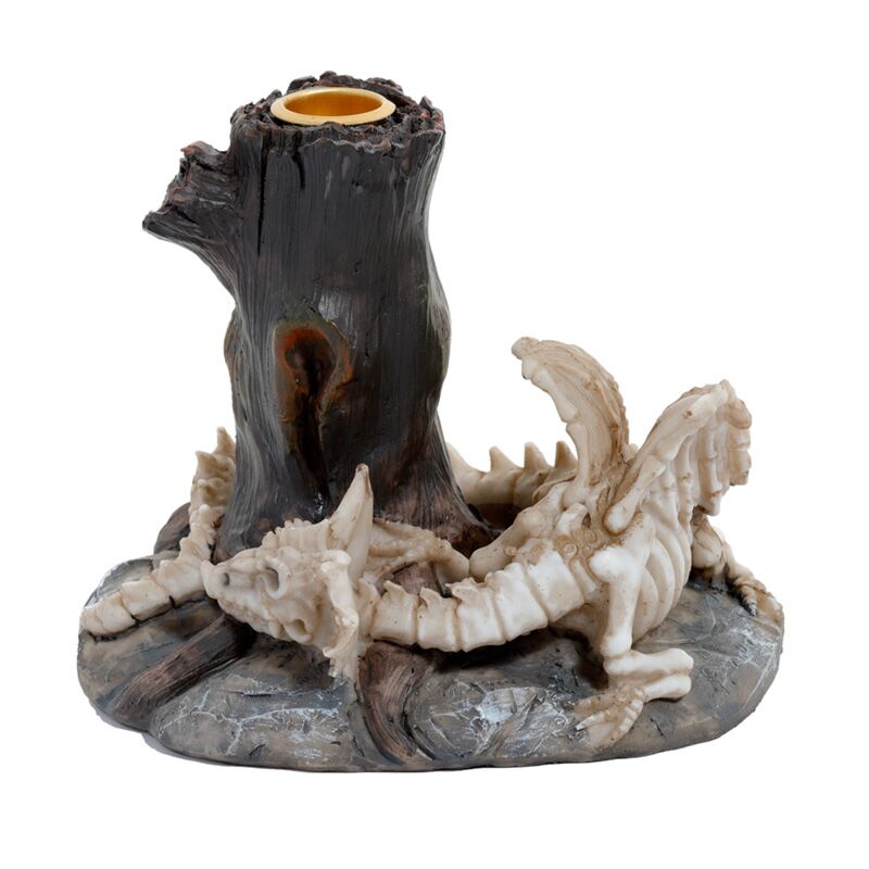 Load image into Gallery viewer, Shadows of darkness slapende botten drakenskelet kaarsenhouder
