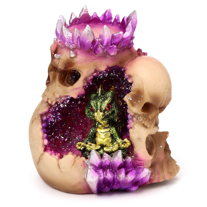 Load image into Gallery viewer, Elements baby draak kristal schedel waxinelichthouder
