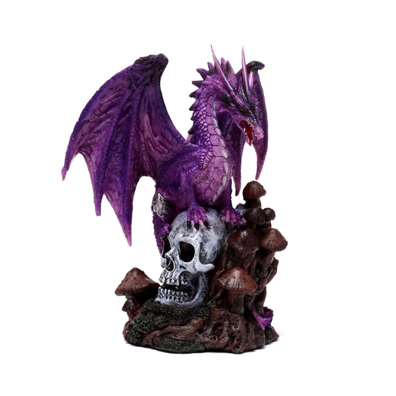 Load image into Gallery viewer, Enchanted nightmare amethist spirit of the forest schedel draak
