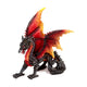 Dark legends beschermer van de nacht obsidiaan vuur draak 17cm