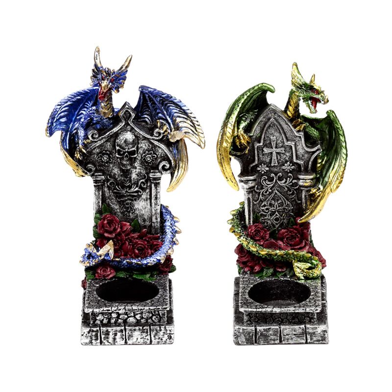 Load image into Gallery viewer, Dark legends wachter van de dood draak waxinelichthouder
