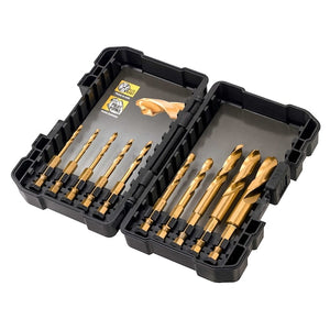 Imp dewalt boormetaal hss-tin set 10cz. hex extreme act 3-12mm