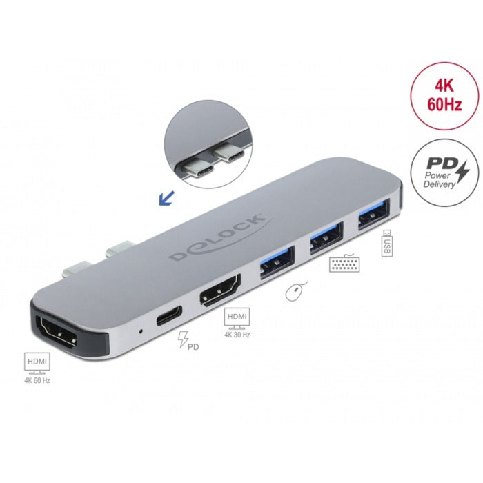 Load image into Gallery viewer, Delock docking station for macbook dual hdmi 4k pd hu
