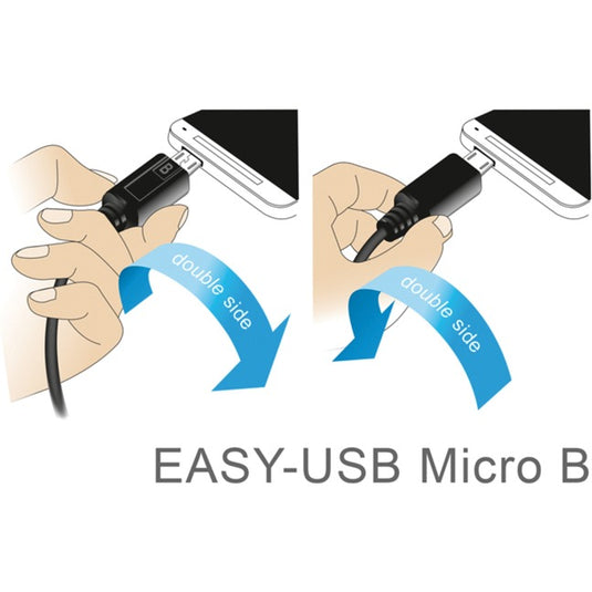 DeLOCK EASY-USB-A 2.0 male > EASY-USB Micro-USB-B 2.0 mal