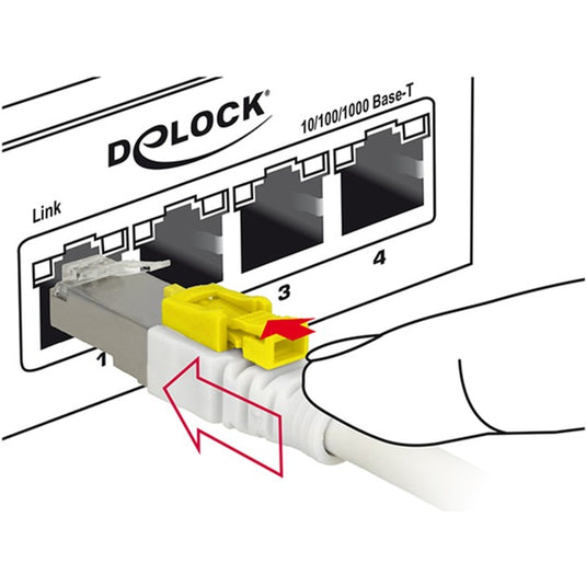 DeLOCK Patchkabel RJ-45 Secure met Cat.6a